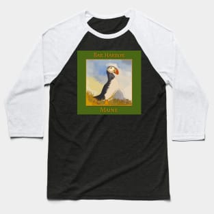 Puffin of the Eastern Egg Island outside of Bar Harbor Maine Baseball T-Shirt